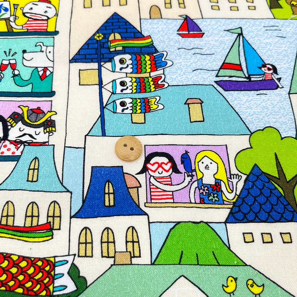 【Riconic】「気ままなリコのある春の日」 デジタルプリント|シーチング