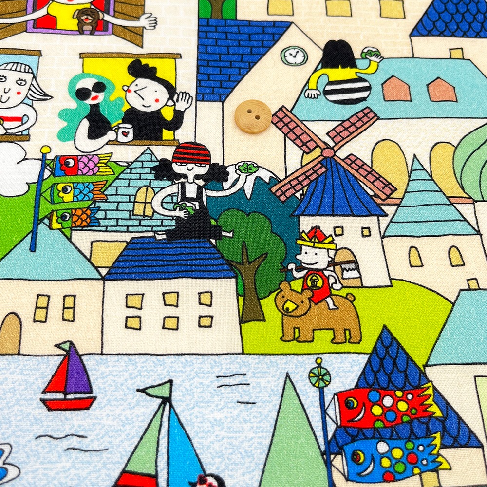 【Riconic】「気ままなリコのある春の日」 デジタルプリント|シーチング