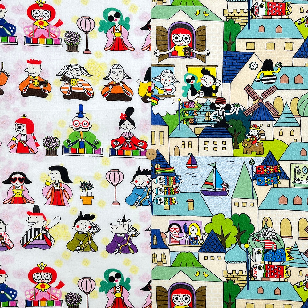 【Riconic】「気ままなリコのある春の日」 デジタルプリント|シーチング