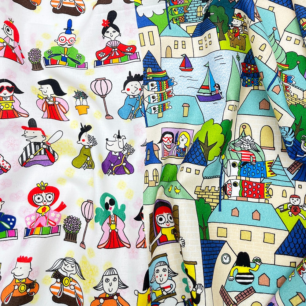 【Riconic】「気ままなリコのある春の日」 デジタルプリント|シーチング