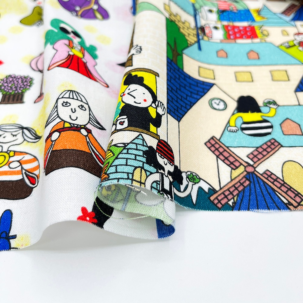 【Riconic】「気ままなリコのある春の日」 デジタルプリント|シーチング