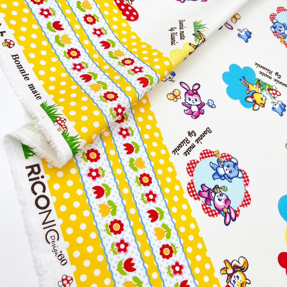 【Riconic’60】「ボニーメイト」 デジタルプリント｜シーチング