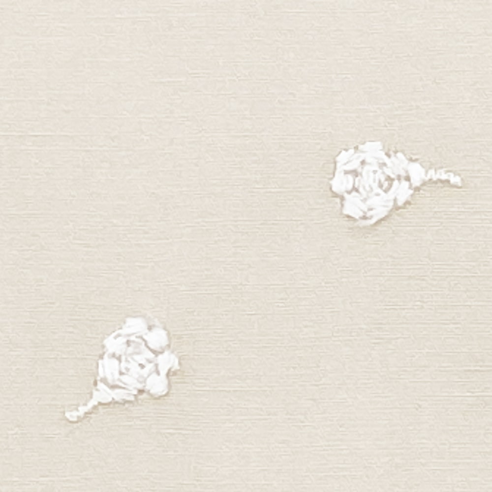 ベリー柄 ナッツ柄 木の実刺しゅう ブロード生地  (エクリュベージュ)