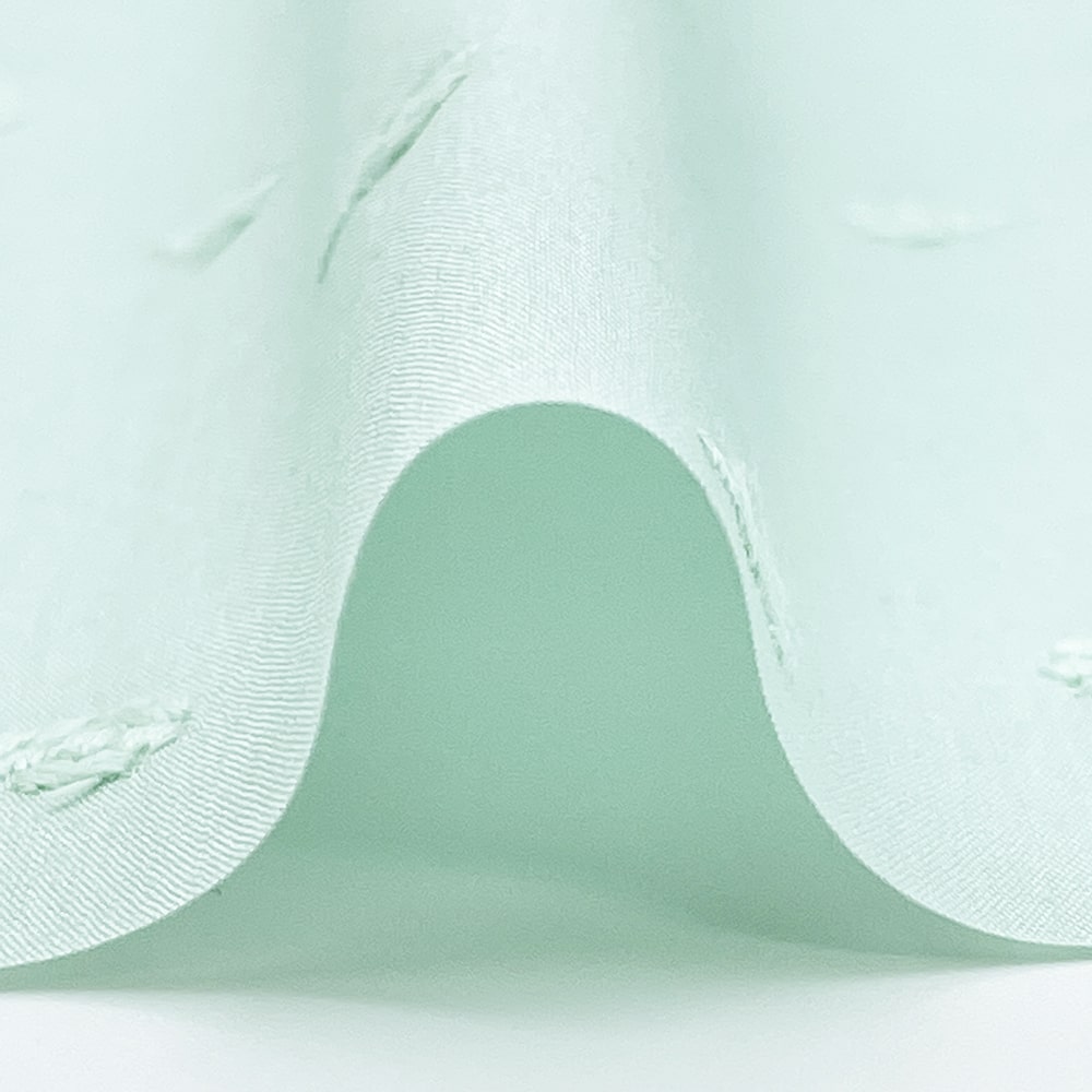 ベリー柄 ナッツ柄 木の実刺しゅう ブロード生地  (ペパーミント)