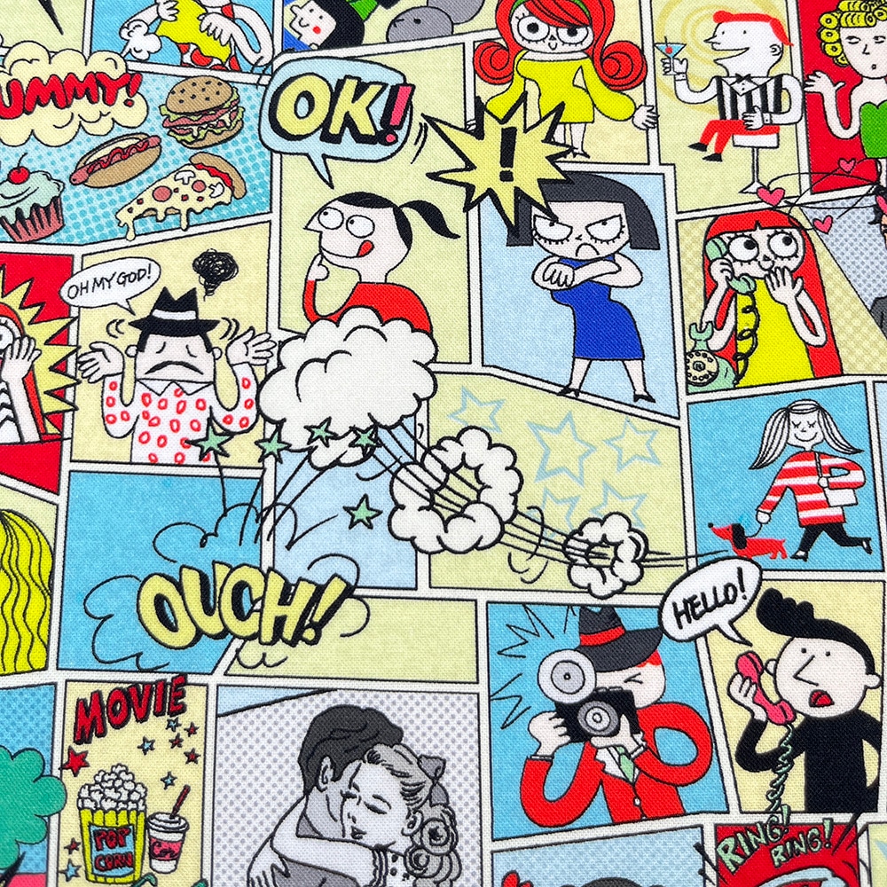 【Riconic】「気ままなリコのアメリカナイズ」 デジタルプリント｜シーチング