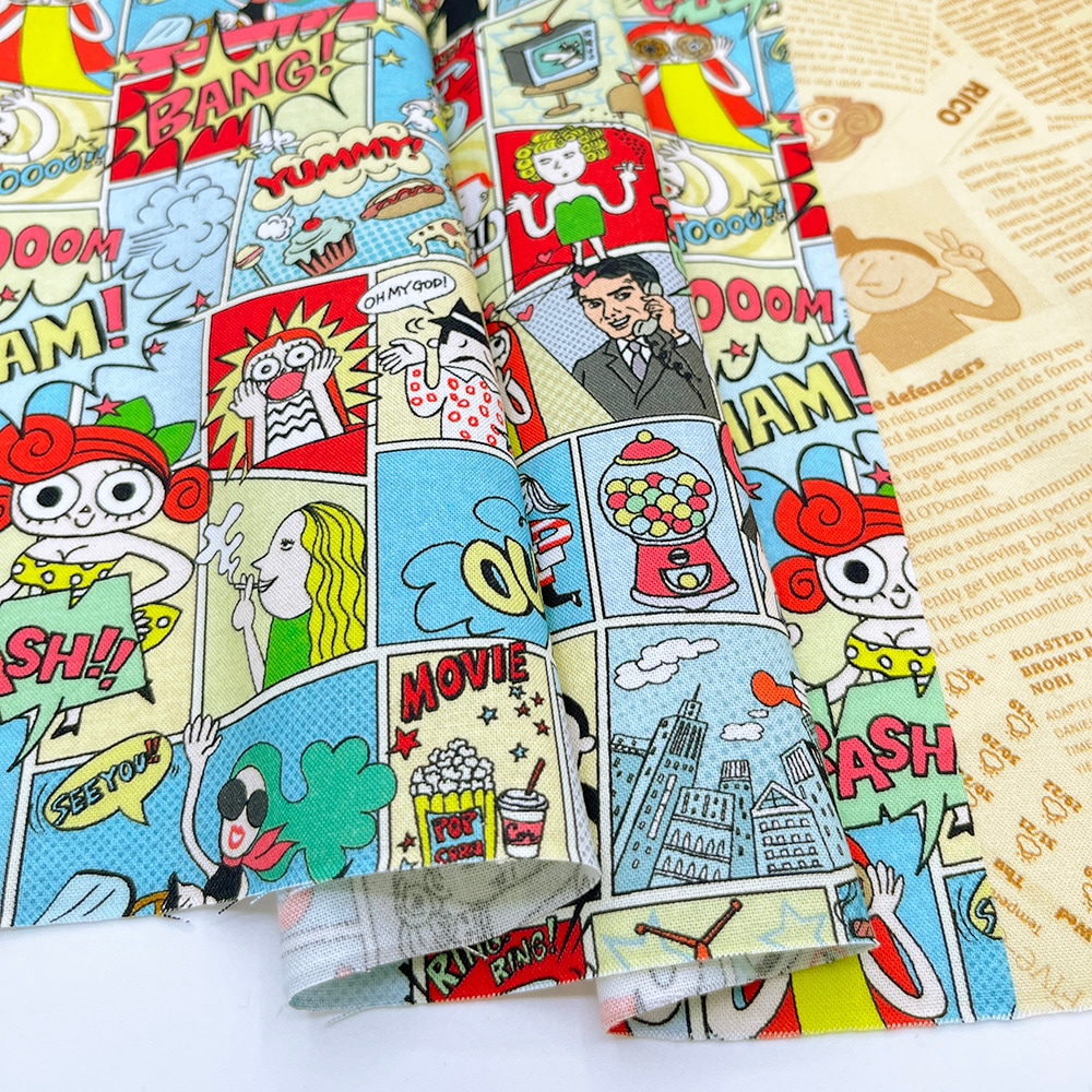 【Riconic】「気ままなリコのアメリカナイズ」 デジタルプリント｜シーチング