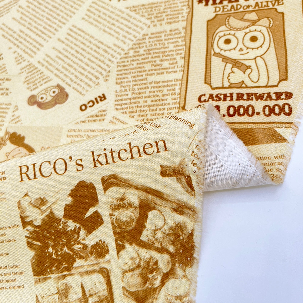 【Riconic】「気ままなリコのアメリカナイズ」 デジタルプリント｜シーチング