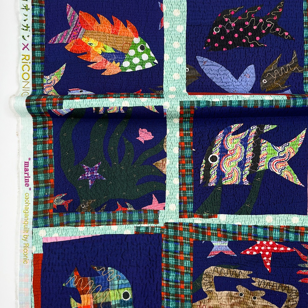 【Riconic】「mrine　海のカオハガン」 デジタルプリント｜シーチング