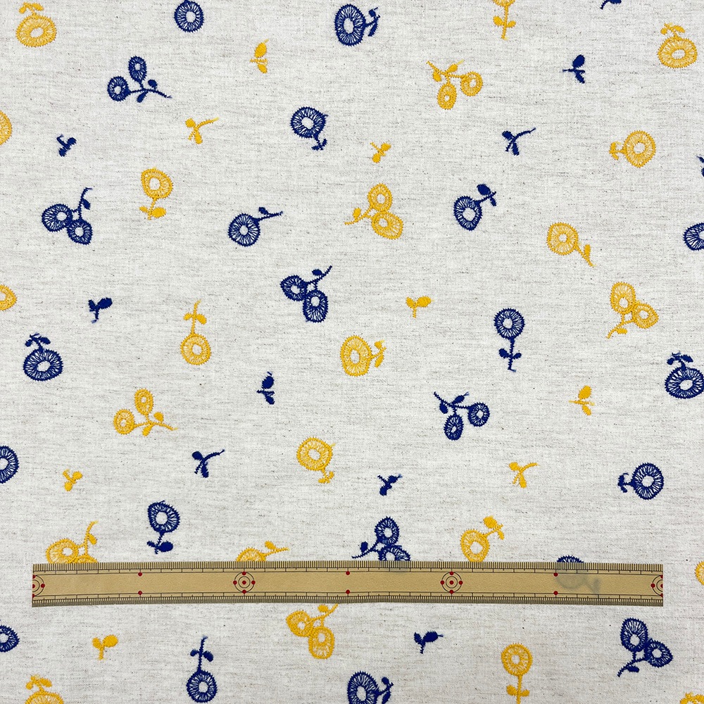 【Riconic】 ポピー 刺しゅう ｜綿麻シーチング　コットンシーチング　刺繍