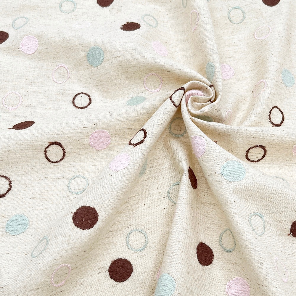 【Hitosaji】 わの和 刺しゅう ｜コットンリネンシーチング生地