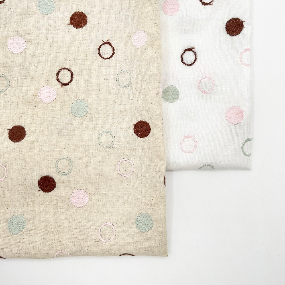 【Hitosaji】 わの和 刺しゅう ｜コットンリネンシーチング生地