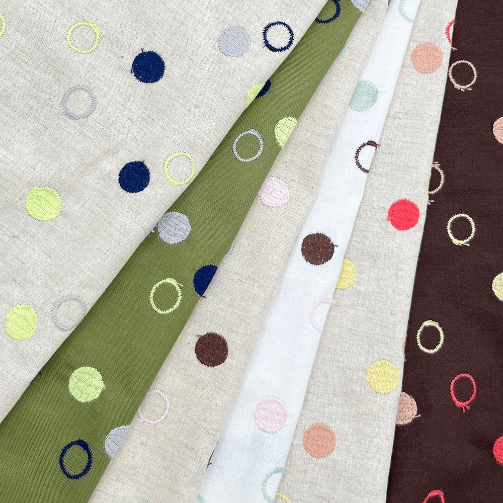 【Hitosaji】 わの和 刺しゅう |コットンシーチング生地