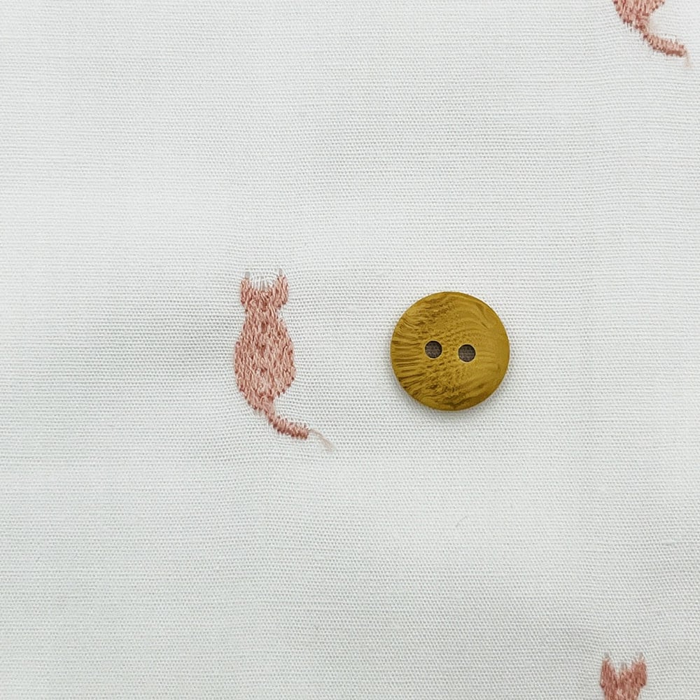 ねこねこシルエット 刺しゅう コットンブロード生地 (ホワイト×ピンクねこ)