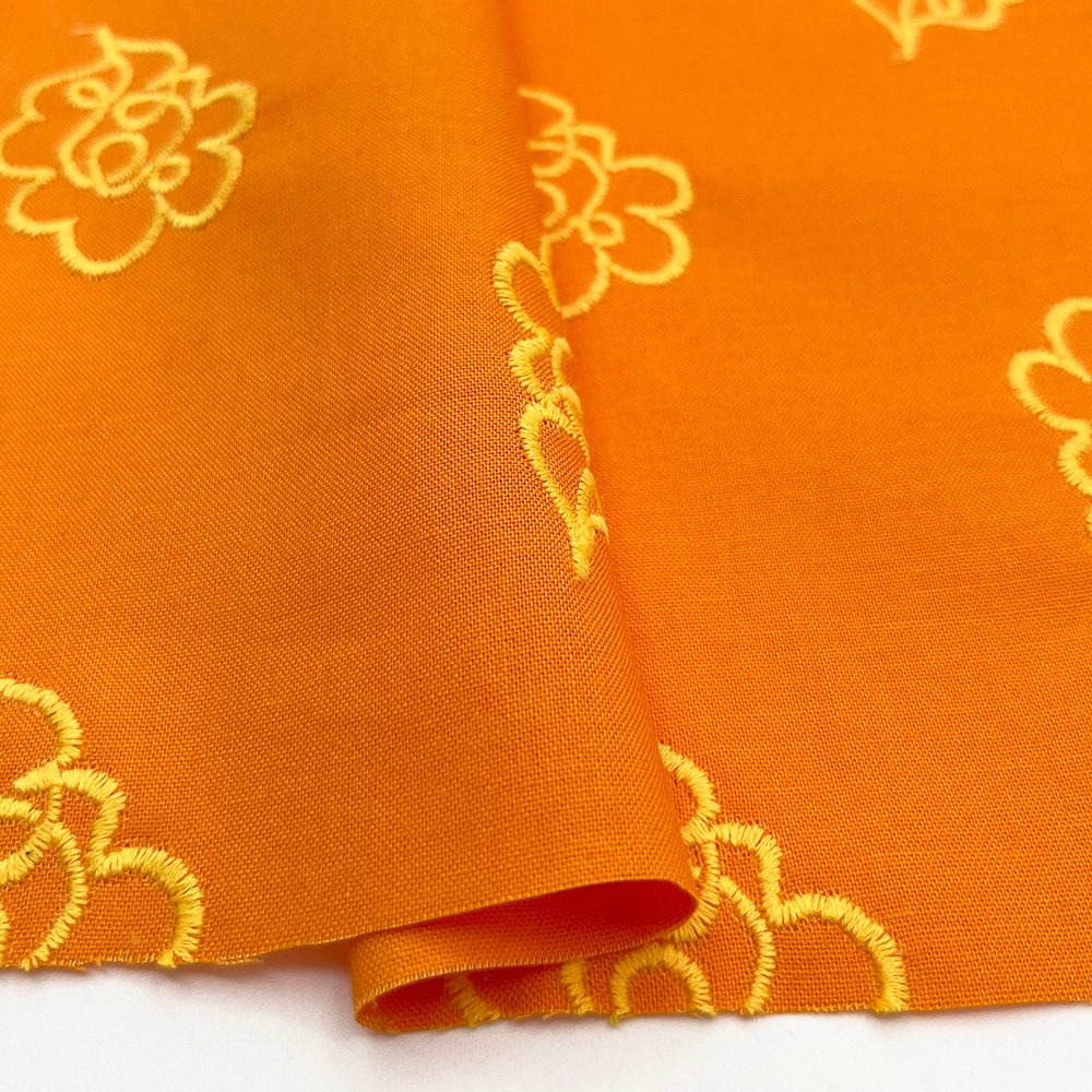 【Hitosaji】 華雲 刺しゅう ｜コットンシーチング生地