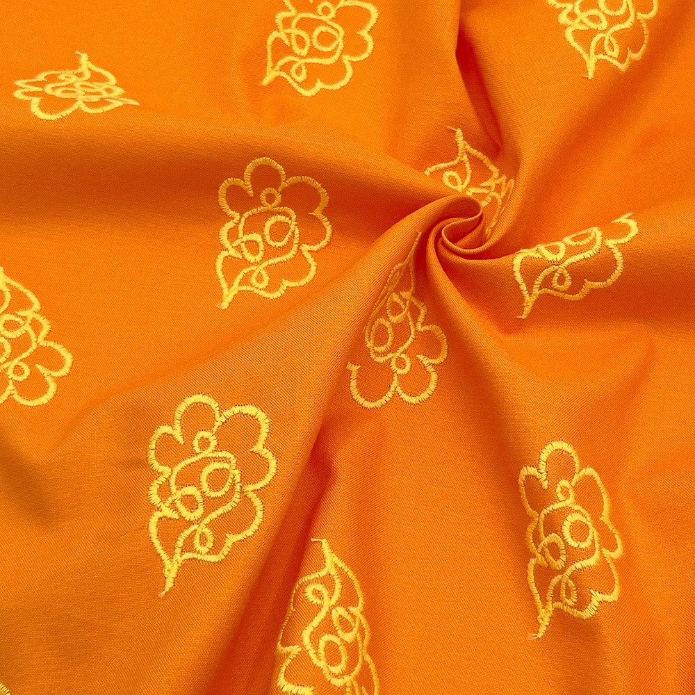 【Hitosaji】 華雲 刺しゅう ｜コットンシーチング生地