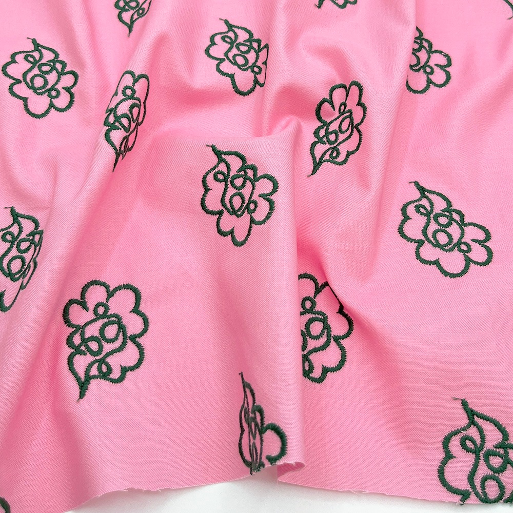 【Hitosaji】 華雲 刺しゅう ｜コットンシーチング生地