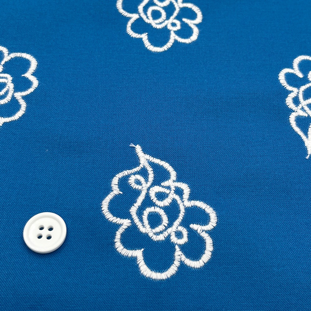 【Hitosaji】 華雲 刺しゅう ｜コットンシーチング生地