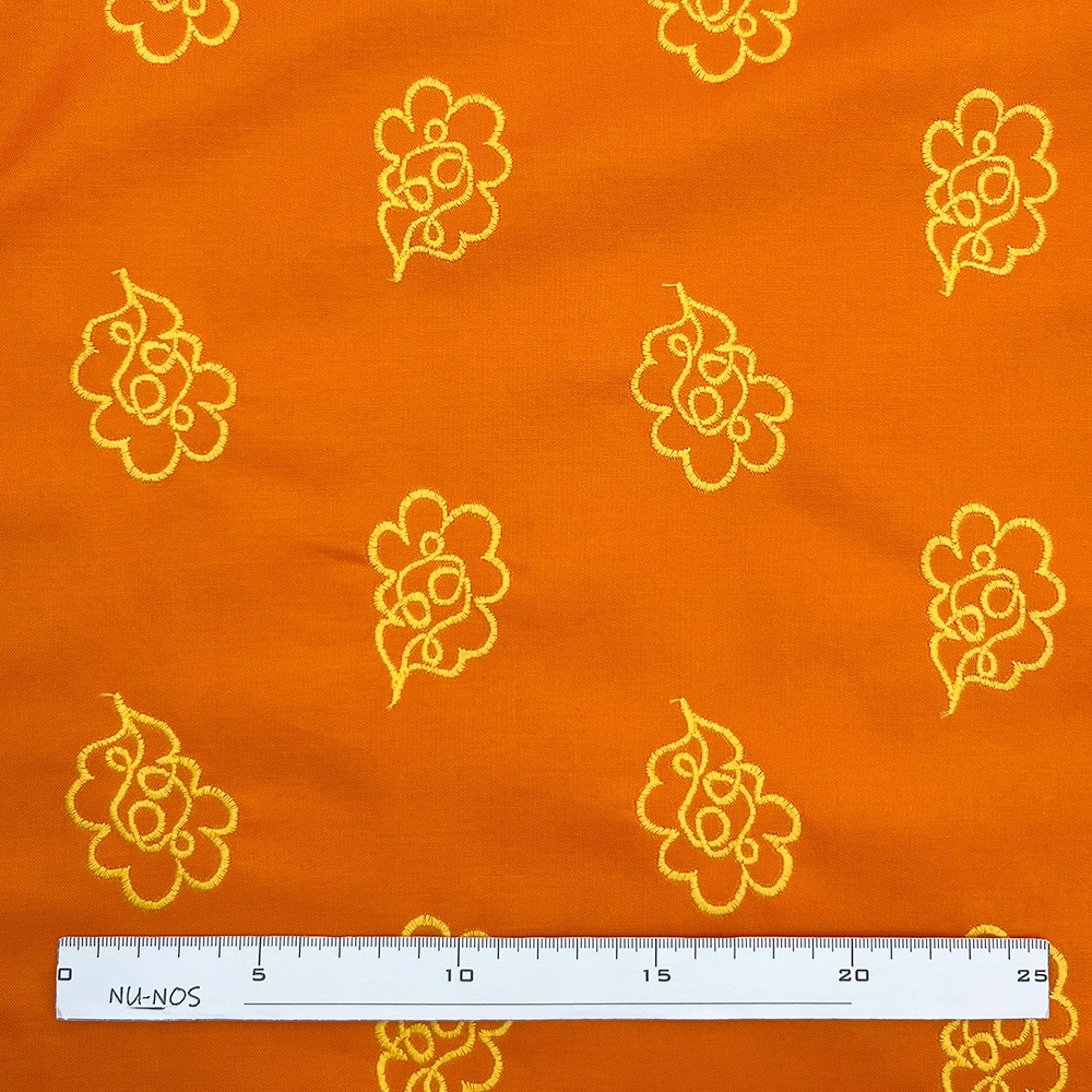 【Hitosaji】 華雲 刺しゅう ｜コットンシーチング生地