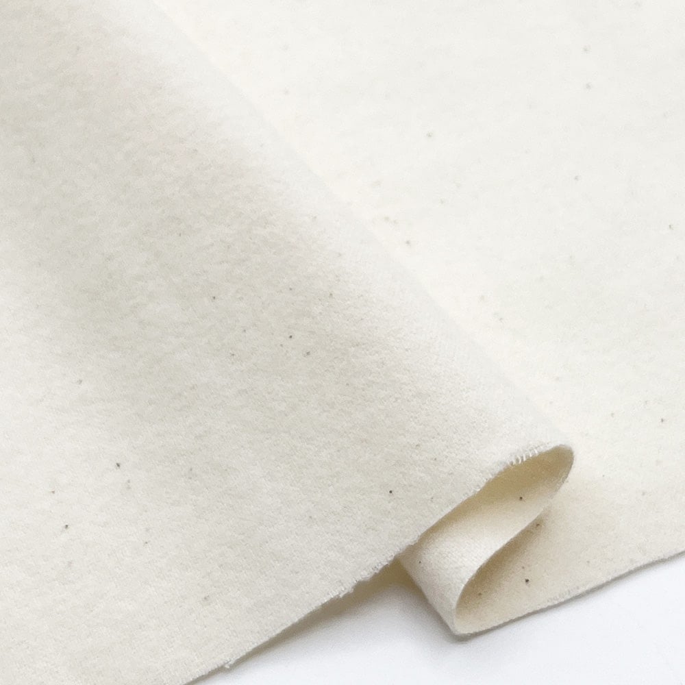 コットンフランネル 生成り｜無地 両面起毛