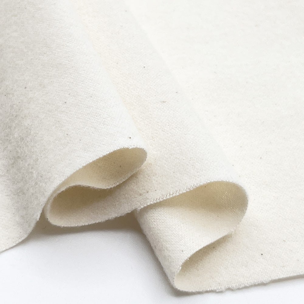 コットンフランネル 生成り｜無地 両面起毛