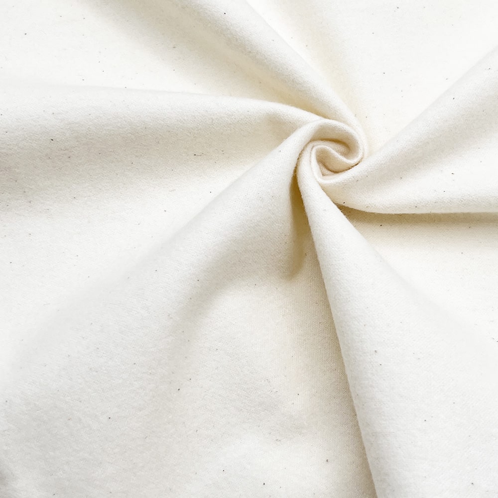 コットンフランネル 生成り｜無地 両面起毛