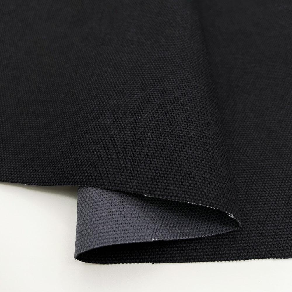 ニューバッカス生地・酒袋生地 8号帆布 キャンバス布 厚手 (ブラック)