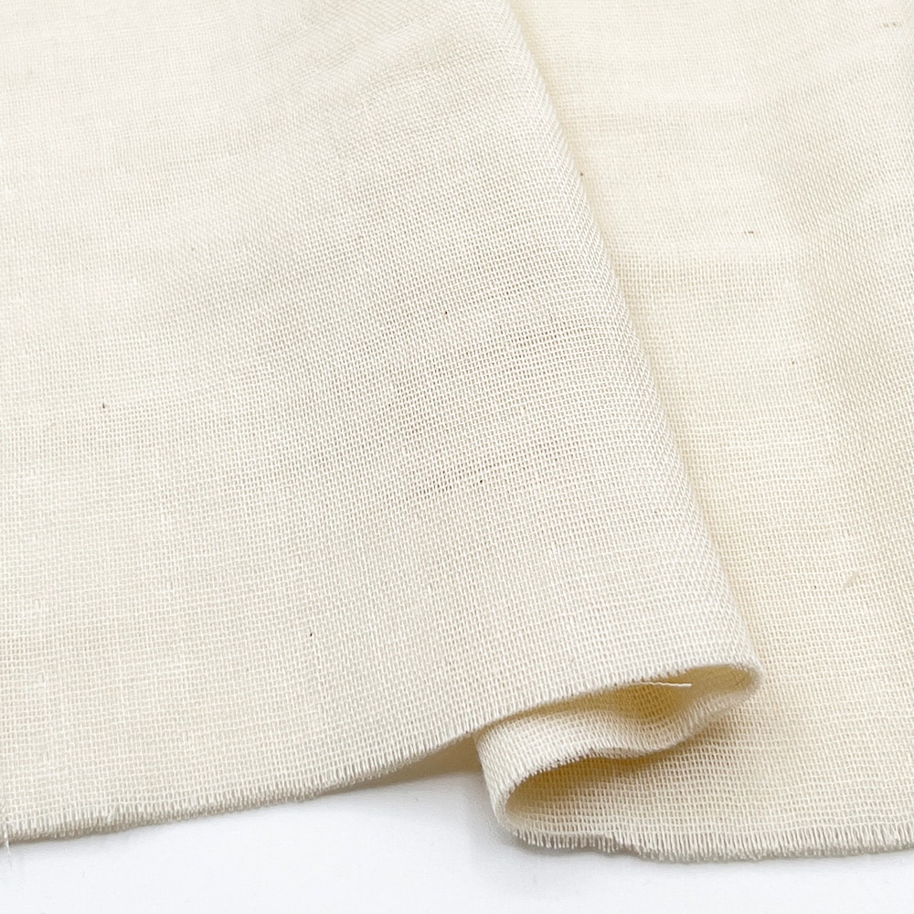 やわらか4重ガーゼ 生成り|無地