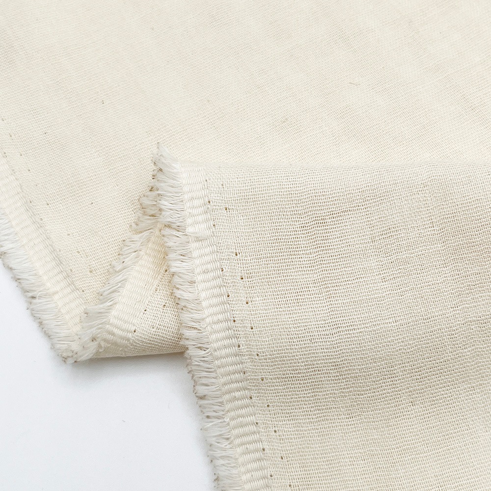やわらか4重ガーゼ 生成り|無地