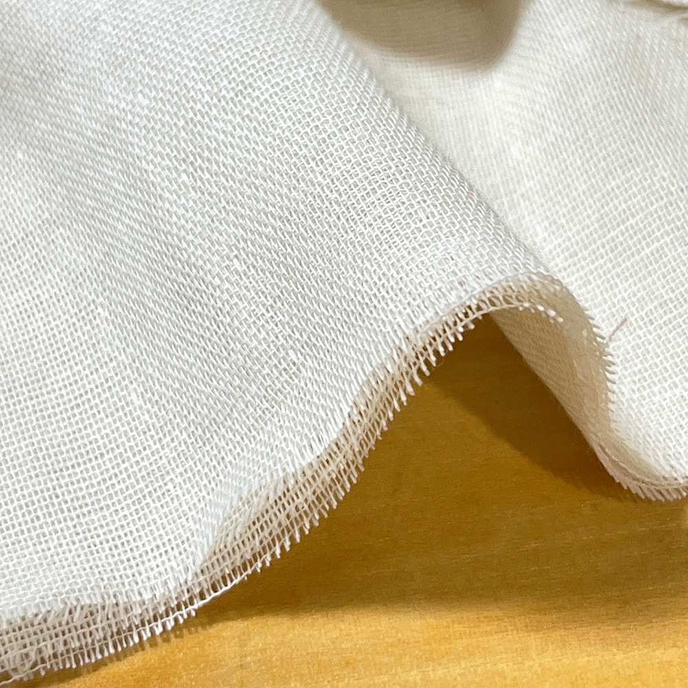 やわらか4重ガーゼ 生成り|無地