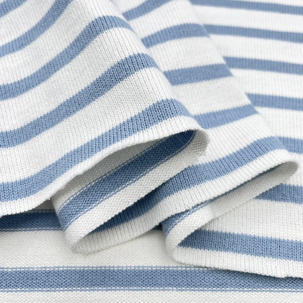 16/2天竺ボーダー ペールトーンカラー