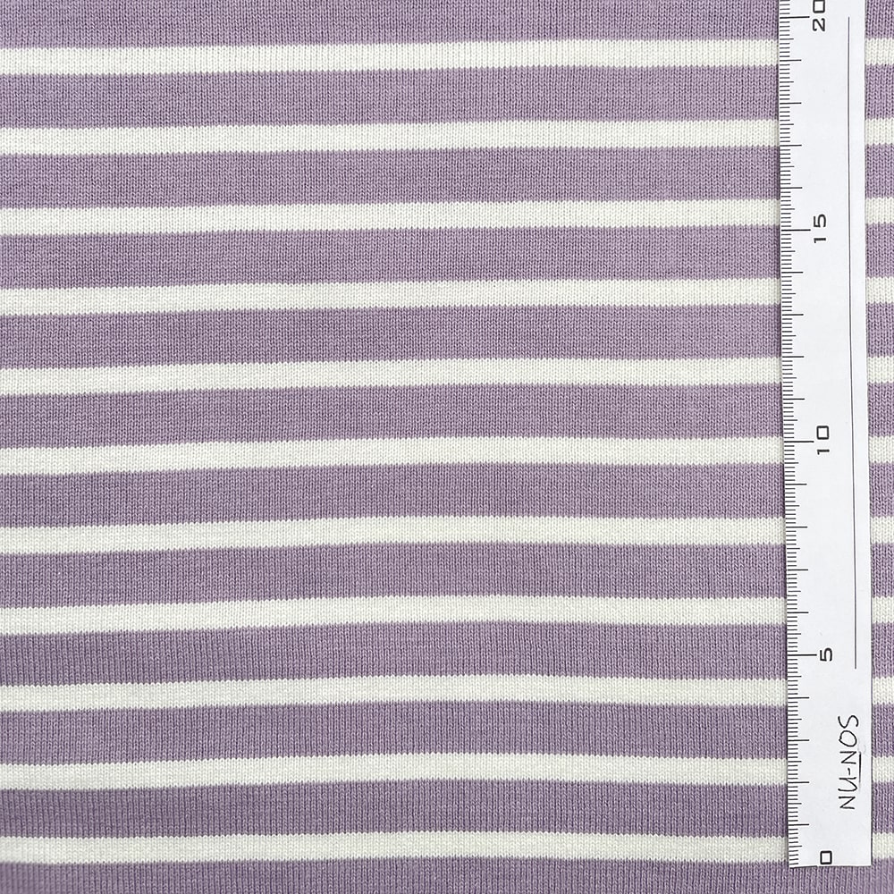 16/2天竺ボーダー ペールトーンカラー