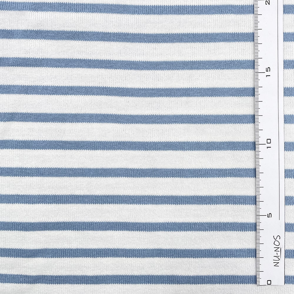 16/2天竺ボーダー ペールトーンカラー