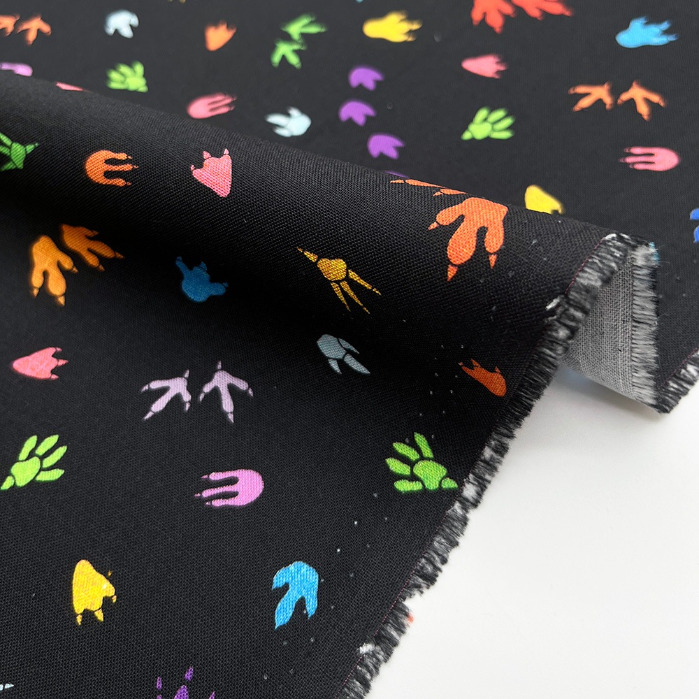 【Riconic】「おしゃれな恐竜図鑑」 デジタルプリント|シーチング