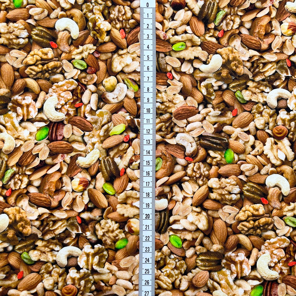 【Riconic】「FabtureCotton　ミックスナッツ」 デジタルプリント｜シーチング