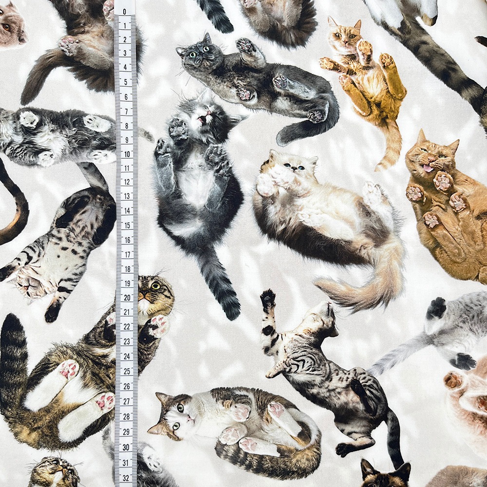 【mingswim】猫のいる暮らし デジタルプリント｜シーチング