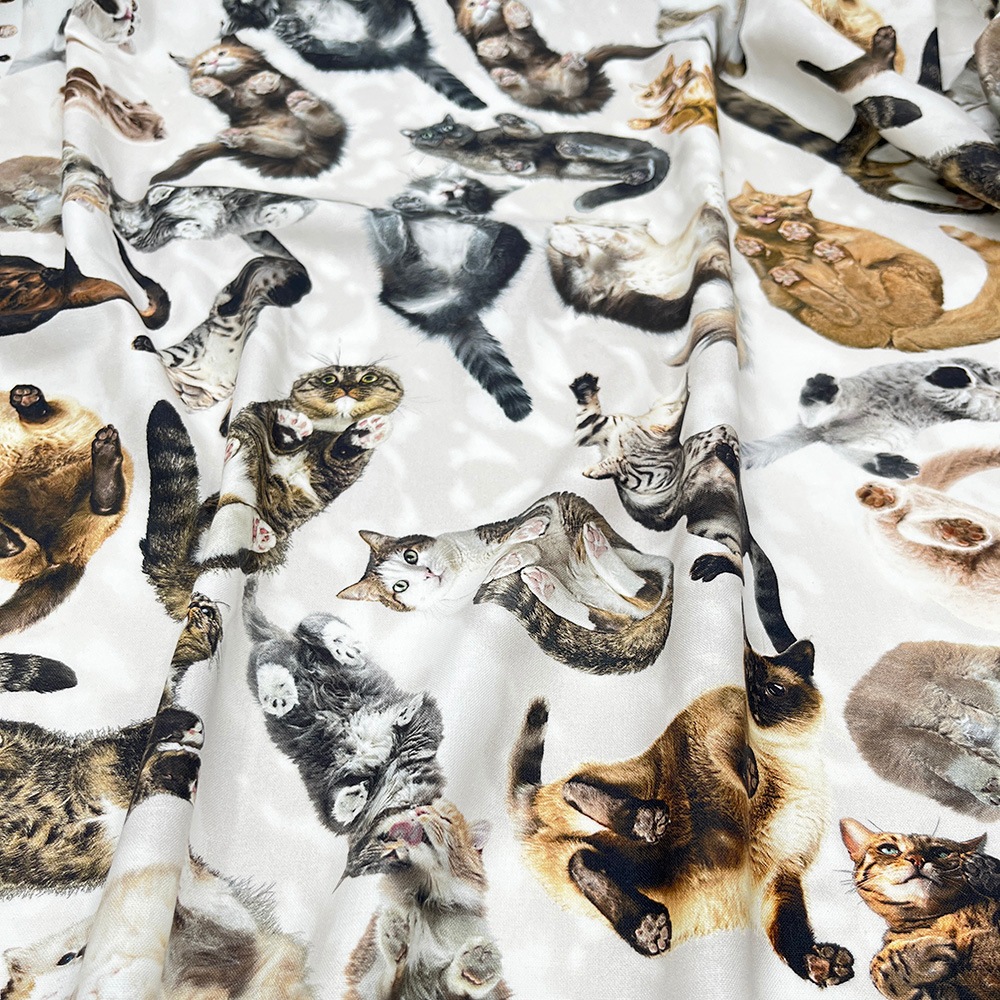 【mingswim】猫のいる暮らし デジタルプリント｜シーチング