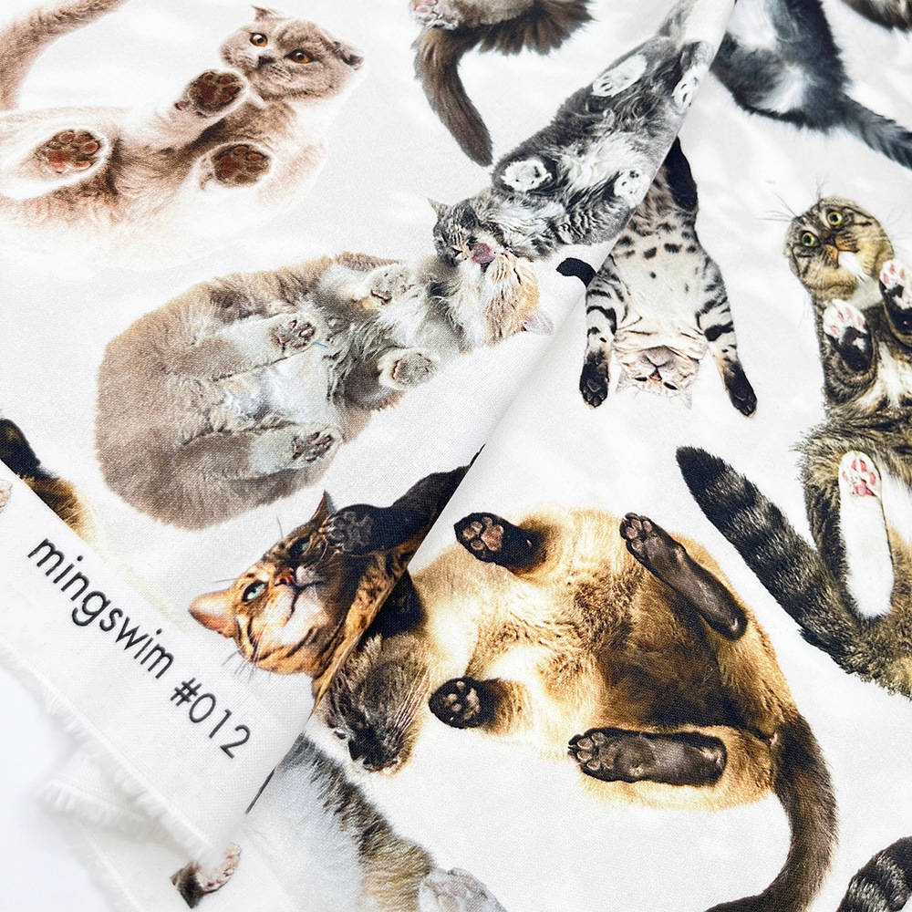 【mingswim】猫のいる暮らし デジタルプリント｜シーチング