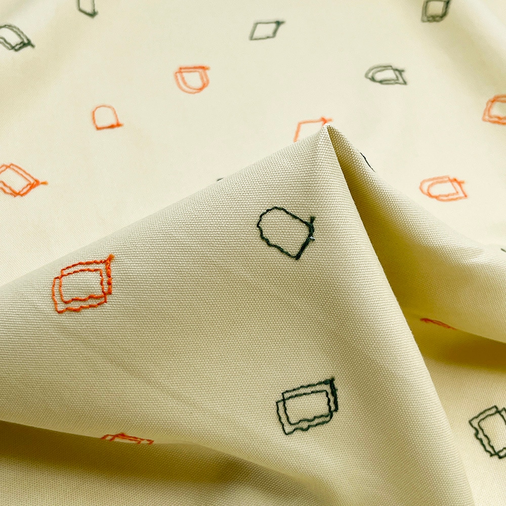 【Hitosaji】 ぱんもどき 刺しゅう |コットンオックス生地