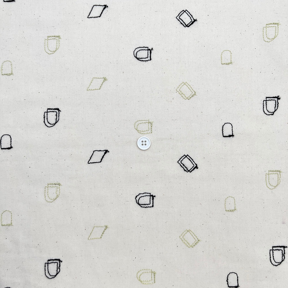 【Hitosaji】 ぱんもどき 刺しゅう |コットンオックス生地