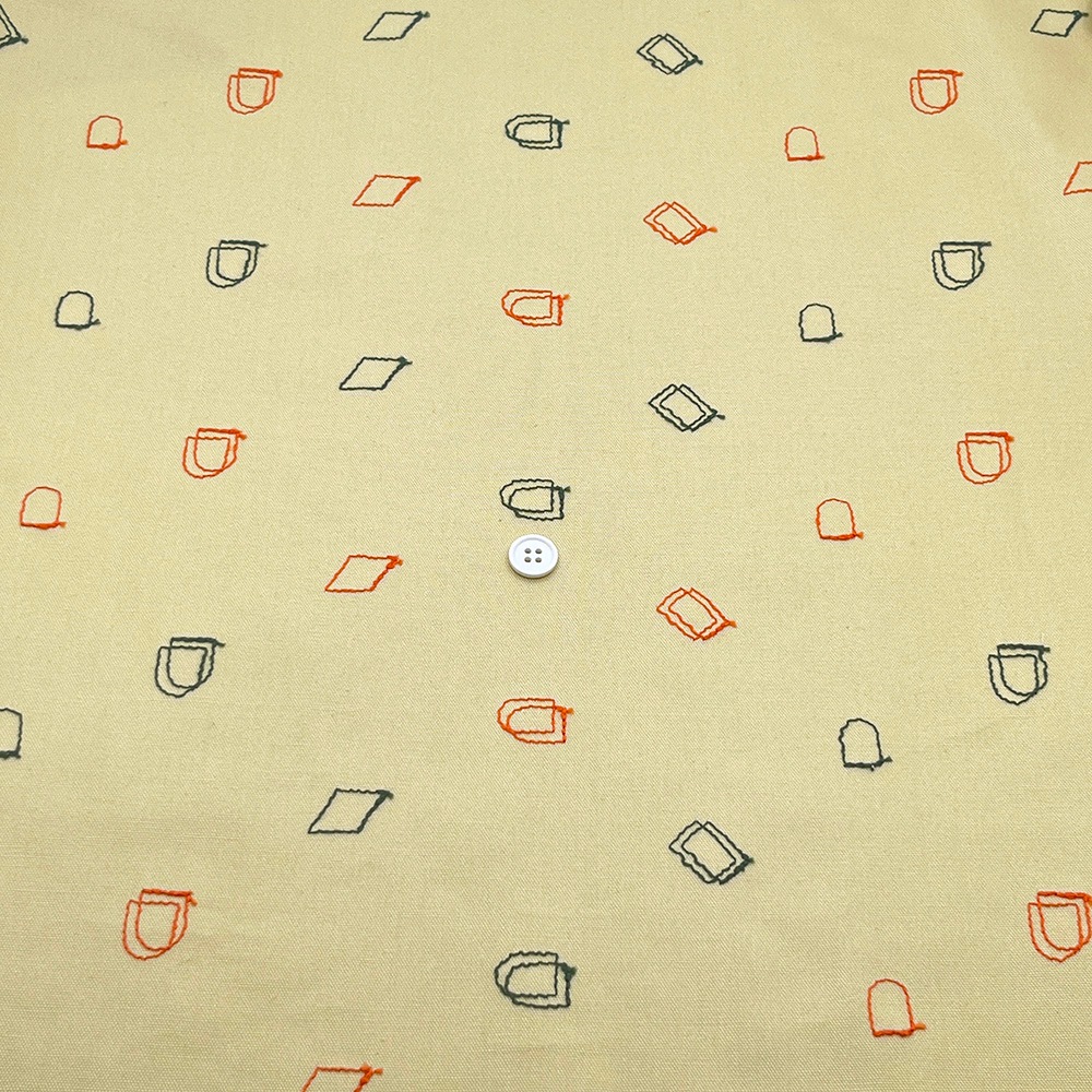 【Hitosaji】 ぱんもどき 刺しゅう |コットンオックス生地