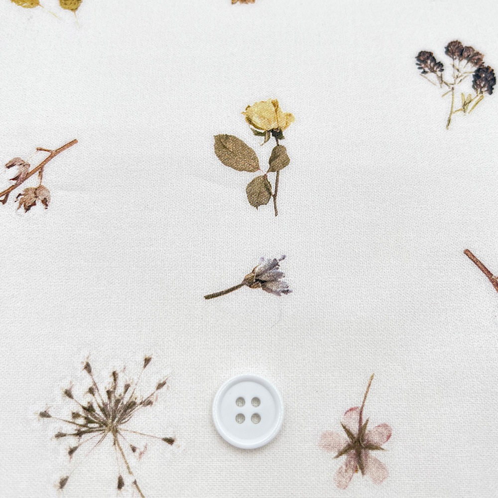 【mingswim】ドライフラワー デジタルプリント｜シーチング