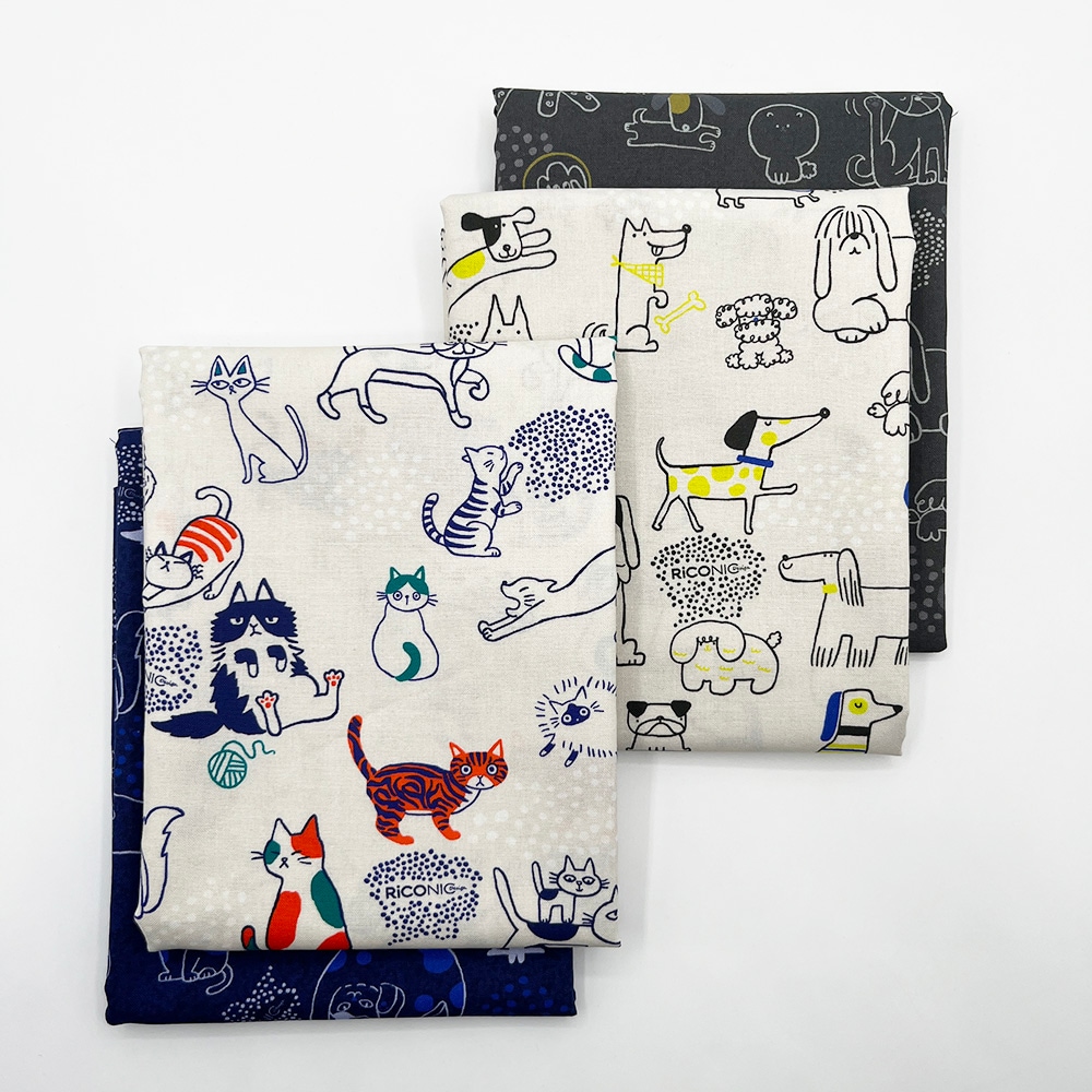 【Riconic】「いぬごこち」 デジタルプリント|シーチング