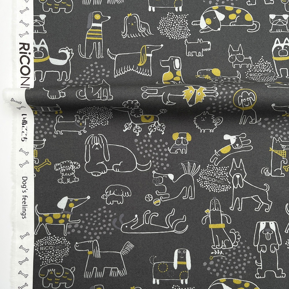 【Riconic】「いぬごこち」 デジタルプリント|シーチング