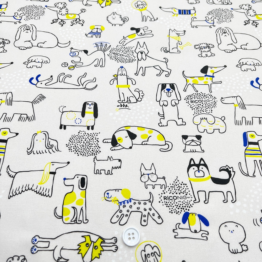 【Riconic】「いぬごこち」 デジタルプリント|シーチング