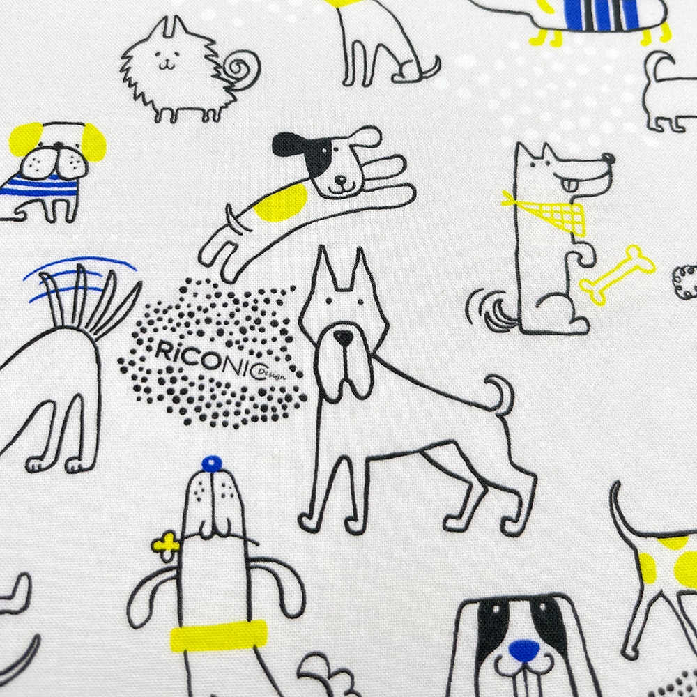 【Riconic】「いぬごこち」 デジタルプリント|シーチング