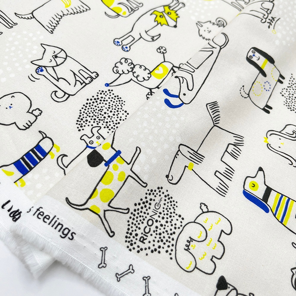 【Riconic】「いぬごこち」 デジタルプリント|シーチング