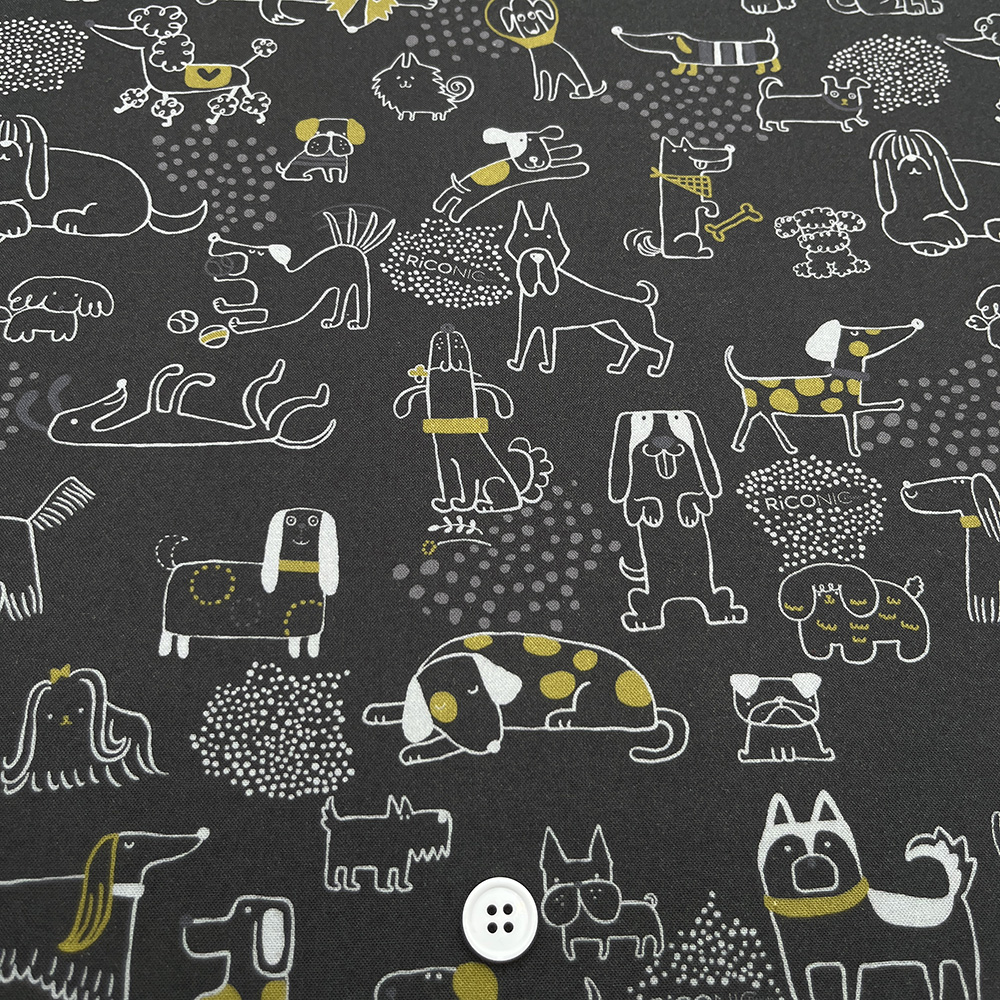 【Riconic】「いぬごこち」 デジタルプリント|シーチング