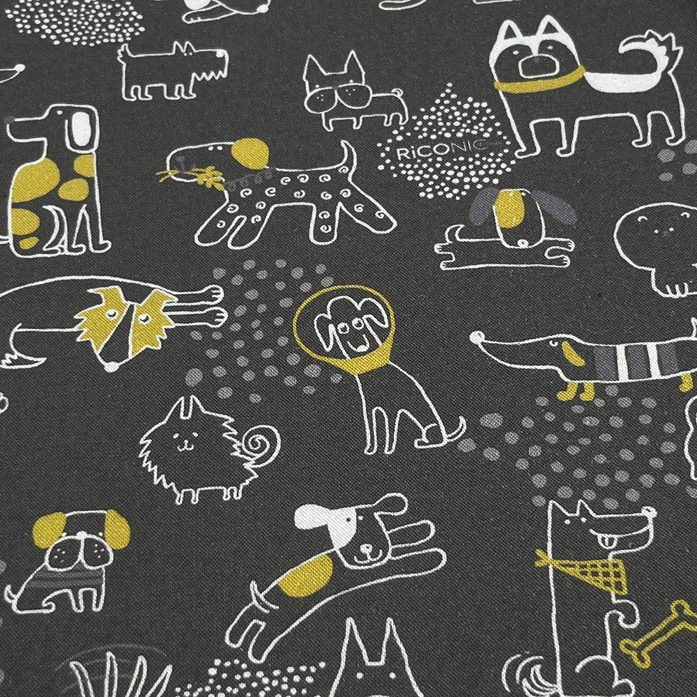 【Riconic】「いぬごこち」 デジタルプリント|シーチング