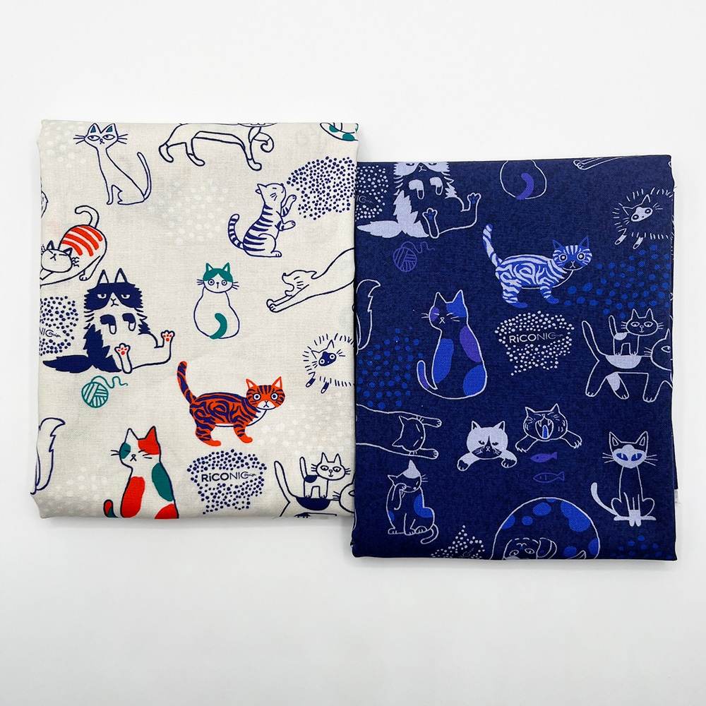 【Riconic】「ねこごこち」 デジタルプリント｜シーチング