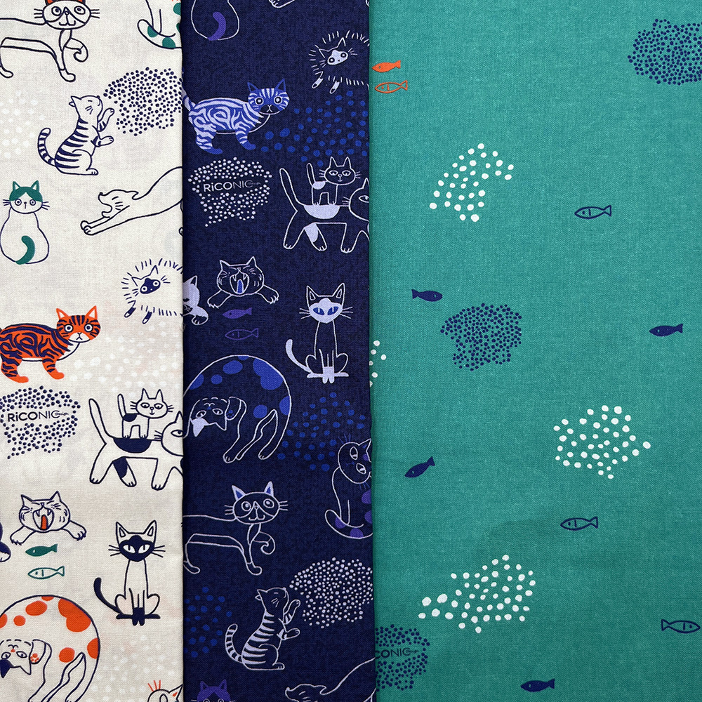 【Riconic】「ねこのまかない」 デジタルプリント|シーチング